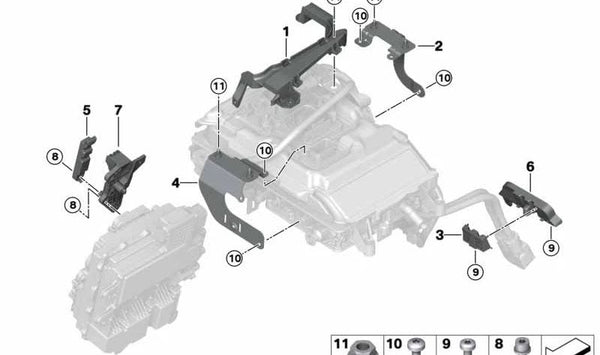 Guía de cable OEM 12909470179 para MINI F56 BEV, F56 BEV LCI, Cooper SE XP92, XE71, 110J, 120J… y más. Original MINI.