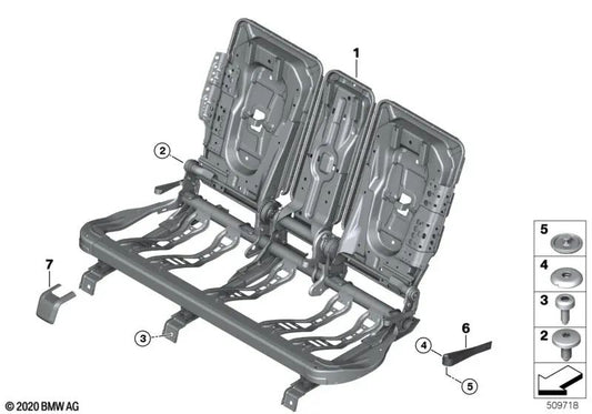 Estrutura do assento BMW F45, Mini F60, F60N (OEM 52207450520). BMW original