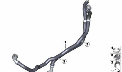 Soporte de Manguera para BMW Serie 1 E81, E82, E87, E88, Serie 3 E90, E91, E92, E93, X1 E84 (OEM 64216963248). Original BMW