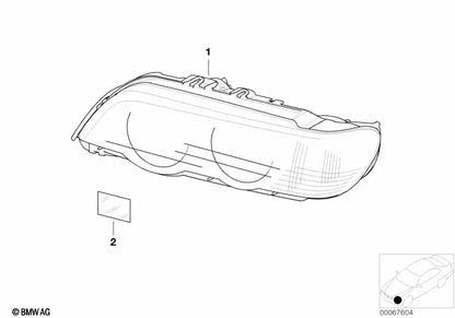 Faros Xenón izquierdo, Intermitente blanco para BMW X5 E53 (OEM 63126930239). Original BMW.