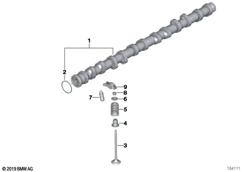 Zulassungsnockenwelle für BMW E82, E88, E90, E91, E92, E93, E60N, E61N, F01, F02, E71, E89 (OEM 11317584803). Original BMW