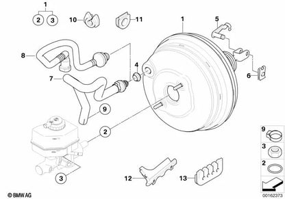 Tubería de vacío para BMW E83 (OEM 34333403246). Original BMW