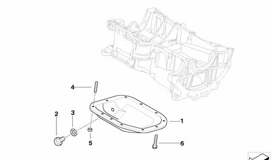 Cárter de aceite OEM 11137790958 para MINI R50 One D, One D R8T2 (03/2003 - 07/2006). Original MINI.