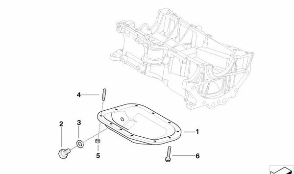 Cárter de aceite OEM 11137790958 para MINI R50 One D, One D R8T2 (03/2003 - 07/2006). Original MINI.