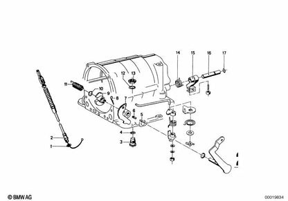 Cabo acelerador para BMW E36, E46, E39 (OEM 24341201563). BMW original