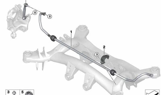Suspension arrière gauche Bieleta 33506895143 pour BMW G26. BMW d'origine.