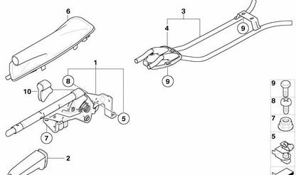 Tampa da alça do Handbrake OEM 34429142749 para BMW E81, E82, E87, E88. BMW original.