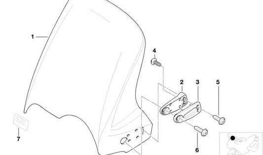 Placa de soporte izquierda OEM 46637652855 para motos BMW R1150GS (09/1998 - 11/2003). Original BMW Motorrad.