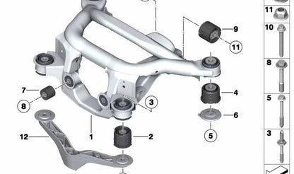 Silentblock trasero OEM 33173449082 para BMW E83, E85, E86, E89. Original BMW.