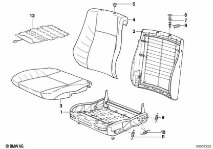 Muelle para BMW E34, E32 (OEM 52101964986). Original BMW