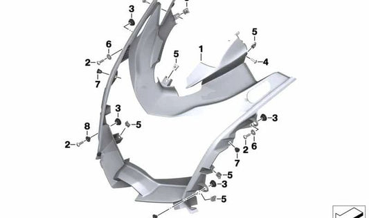Portafaro delantero OEM 46637725009 para motos BMW C 650 GT (K19) 2011-2015. Original BMW Motorrad.