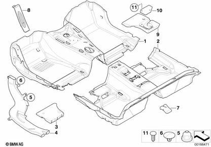 Fino traseiro para o BMW E90, E90N, E91, E91N (OEM 51477265890). BMW original