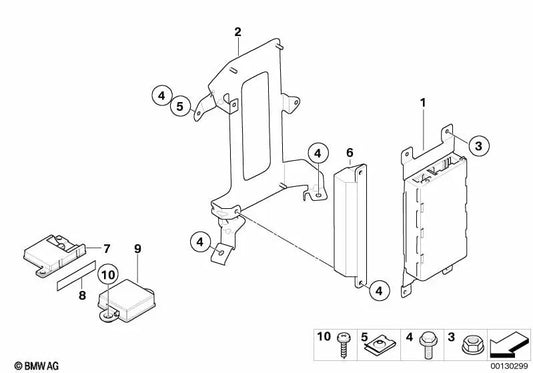 Unterstützung der Telematischen Steuereinheit für BMW E60, E60N (OEM 84136924420). Original BMW