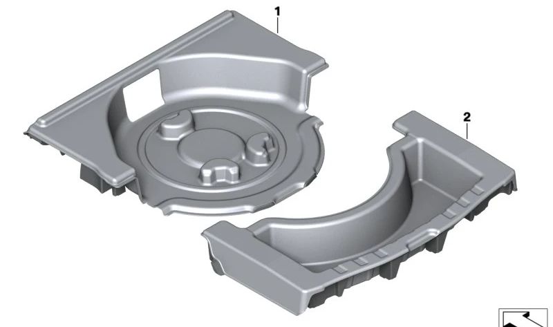 Bandeja organizadora para maletero delantero OEM 51477459019 para BMW G20, G28. Original BMW.