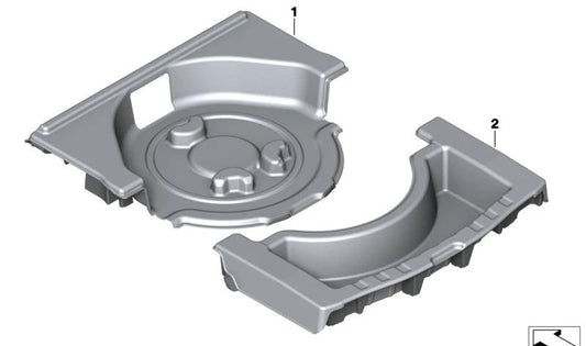 Bandeja organizadora para maletero delantero OEM 51477459019 para BMW G20, G28. Original BMW.