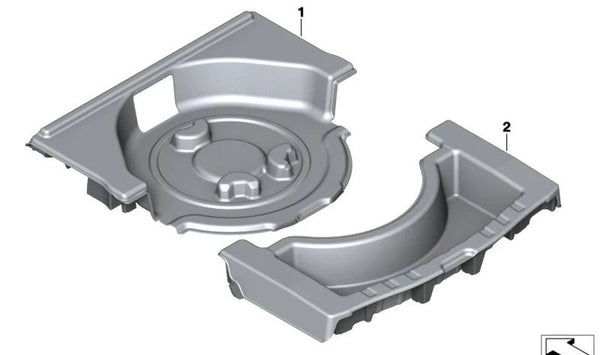 Bandeja organizadora para maletero delantero OEM 51477459019 para BMW G20, G28. Original BMW.