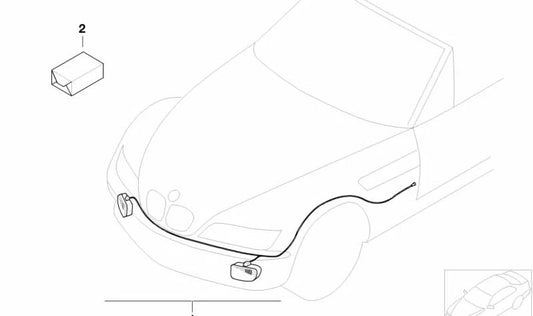 OM 63170009207 Anti -Foam Installation Kit for BMW Z3 {E36: Z3 1.8, Z3 1.9, Z3 2.0} with different types of motor and transmission. Original BMW.