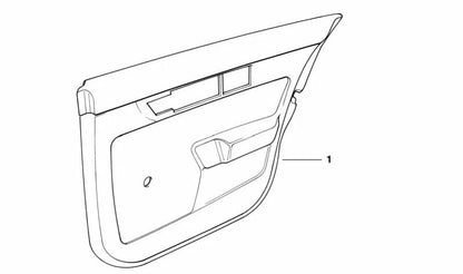 Revestimiento de puerta de cuero sintético trasera derecha para BMW Serie 5 E34 (OEM 51428126986). Original BMW.