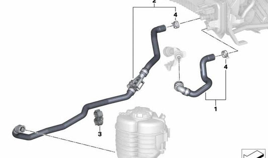 OEM refrigerant return hose 64219398905 for BMW Z4 G29. Original BMW piece.