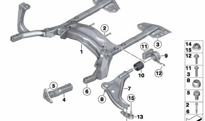 Rótula de suspensión delantera derecha OEM 31126772304 para MINI R55, R56, R57, R58, R59. Original MINI.