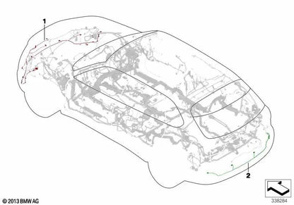 Cableado frontend para BMW X5 F15, X6 F16 (OEM 61129355472). Original BMW
