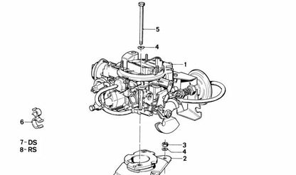 Brida de carburador OEM 13111269599 para BMW E21 315 (1981-1983) y E30 316/316i (1982-1988). Pieza original BMW.