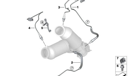 Sonda lambda OEM 11788058646 para BMW (Modelos compatibles: G87, G20, G21, G80, G81, G26, G82, G83, F97, F98). Original BMW.
