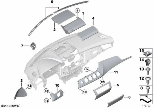 Rechte Abdeckung für BMW Z4 E89 (OEM 51459129216). Original BMW