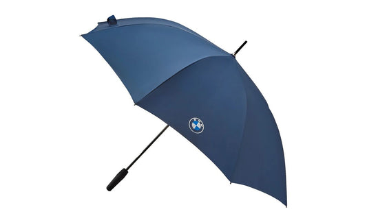 Paraguas original BMW con logo a color OEM 80235B5F621. Apertura y cierre automáticos, diseño ligero, ideal para lluvia o sol. Accesorio original BMW Lifestyle compatible con todos los modelos BMW.