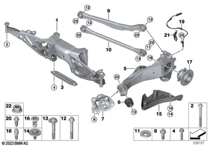 Vis ASA pour BMW et Mini, modèles F40, F52, F44, F45, F45N, F46, F46N, F48, F48N, F49, F49N, F39, F54, F54N, F55, F55N, F56, F56N, F57, F57N, F60, F60, F60N (OEM 31106860974). BMW d'origine