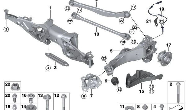 Recubrimiento derecho trasero OEM 33326890190 para MINI F55, F56, F57, incl. LCI y BEV. Original MINI.