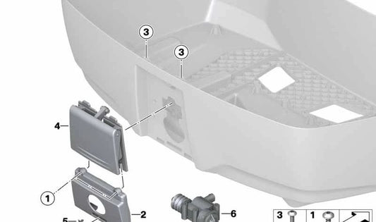 Unidad de cierre OEM 46547729457 para BMW Motorrad K1600GT, K1600GTL, K1600GTL Exclusive. Original BMW Motorrad.