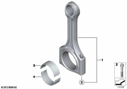 Set di asta per BMW 3 E90 Series, E91, E92, E93, 5 E60 Series, E61, F10, F11, F18, X3 E83N, Z4 E85, E89 (OEM 11247589536). BMW originale.