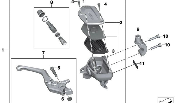 Tornillo OEM 32728559816 para BMW Motorrad R3, R nineT, R nineT Pure, R nineT Racer, R nineT Scrambler, R nineT Urban G/S. Original BMW Motorrad.
