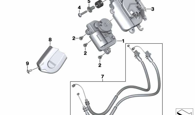 Soporte de unidad de ajuste OEM 18518546029 para BMW Motorrad R1200GS, R1200RT, R1200R, R1200RS (K50, K51, K52, K53), R1250GS, R1250RT, R1250R, R1250RS (K50, K51, K52, K53). Original BMW Motorrad.