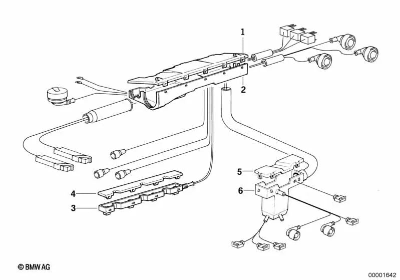 Plug connection strip OEM 12521718188 for BMW 3 Series E36, 316i, 318i. Genuine BMW.