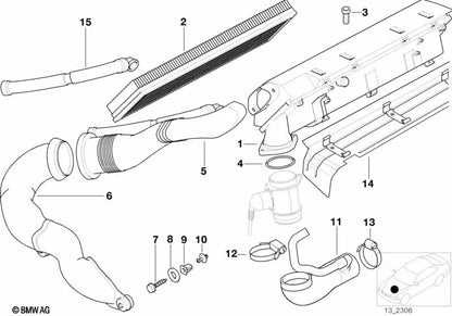 Filtro de aire OEM 13712246396 para BMW Serie 7 E38 725tds. Original BMW.