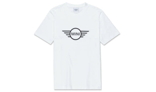 Weißes XXL-T-Shirt mit geprägtem Logo OEM 80145B32055 für MINI. Originaler MINI.