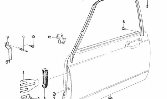 Espaciador bisagra puerta 0,50MM OEM 41511921009 para BMW E23. Pieza original BMW.