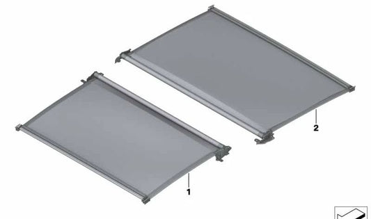 Rollo interior Alcantara OEM 54107989107 para BMW G12 (730Ld, 725Ld) con tracción trasera y xDrive. Compatible con modelos fabricados entre 2015 y 2022. Original BMW.
