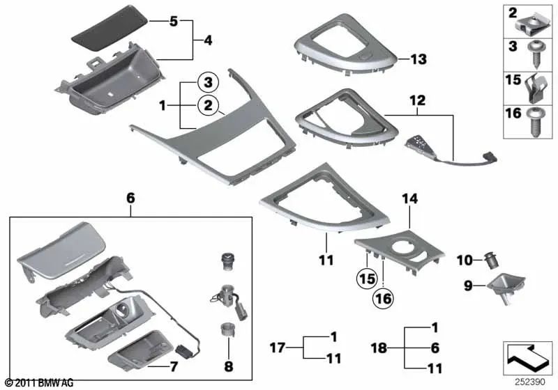 BMW Tablettmatte 1 E81, E82, E87, E87N, E88 (OEM 51167154854). Original BMW