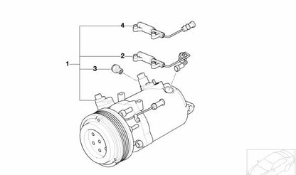 Interruptor de temperatura OEM 64528375442 para BMW E36, E46, Z3. Original BMW.