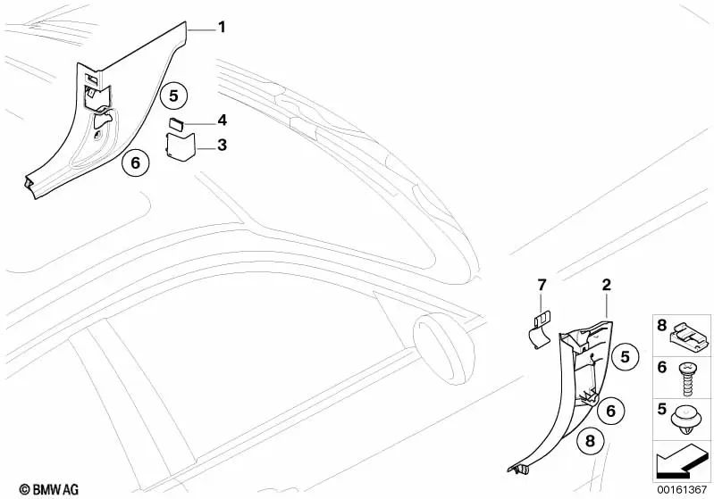 Links vordere Seite Abdeckung für BMW E90, E91, E92, E93 (OEM 51437144535). Original BMW.