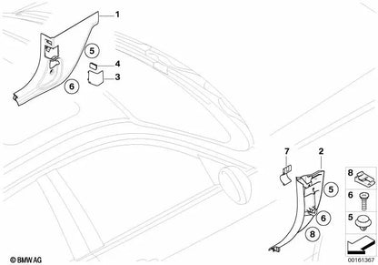 Distanciador derecho para BMW Serie 3 E93, E93N (OEM 51436954962). Original BMW
