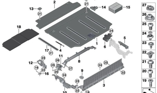 Cubierta derecha del larguero OEM 51479483036 para BMW X5 G05, G05N, F95, F95N. Original BMW.