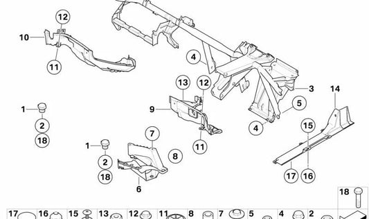 Soporte del motor OEM 51718250435 para BMW X5 E53. Pieza original BMW.