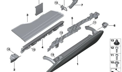 Amortiguador para guantera OEM 51169350156 para BMW F90, G30, G31, G38, G32, G11, G12. Original BMW.