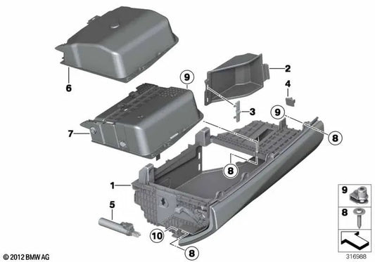 BMW F10 Glovera, F11, F18 (OEM 51169205980). Original BMW