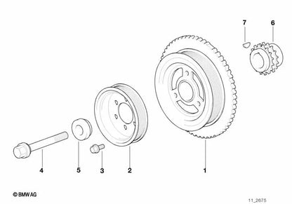 Polea para BMW E36 (OEM 64551739429). Original BMW