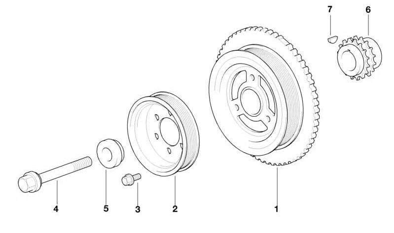 Washer for BMW 3 Series E30, E36, E46 5 Series E34 (OEM 11231709977). Genuine BMW